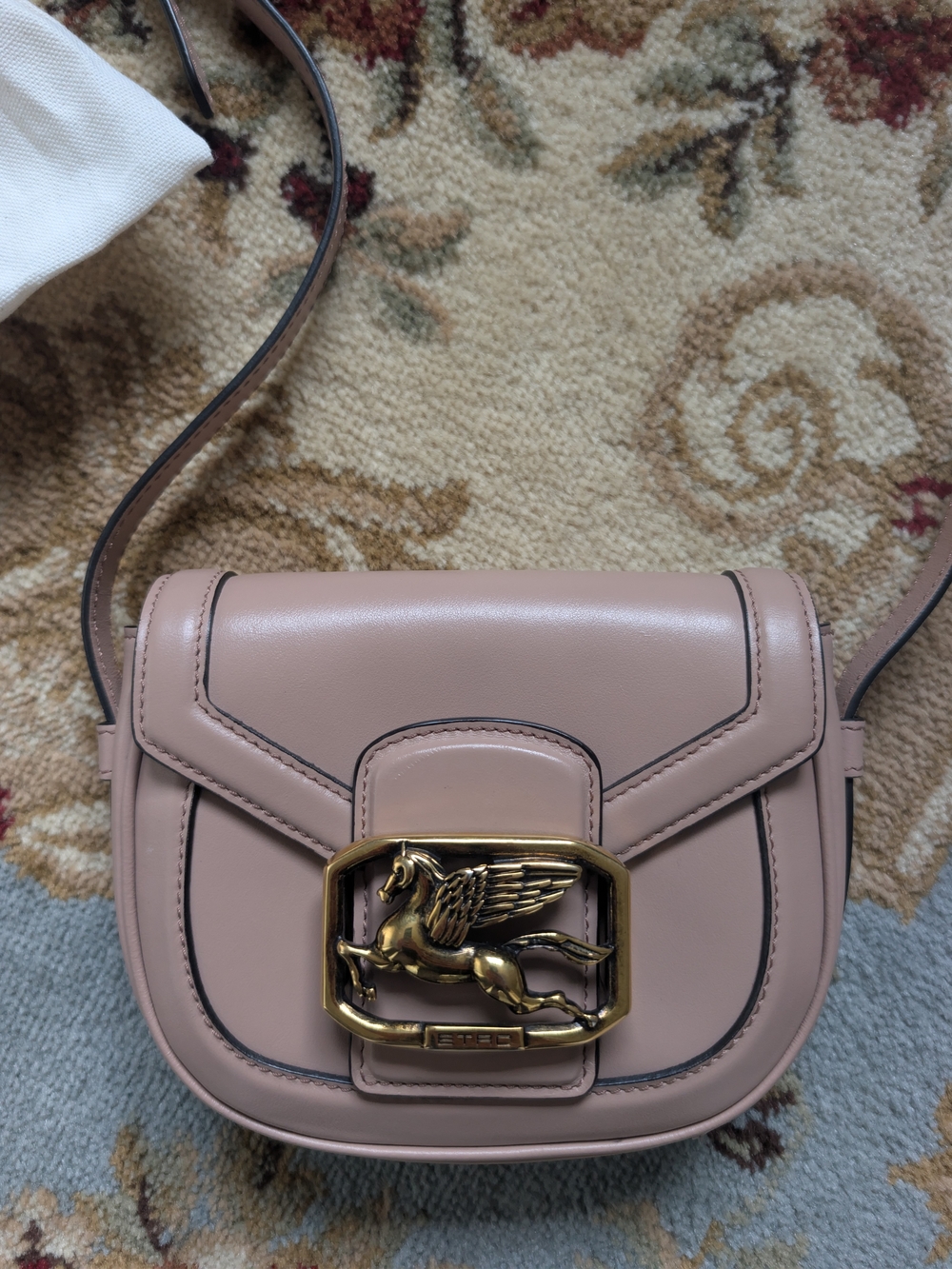 ETRO PEGASO in Blush Pink Calfskin. Smallest Size.